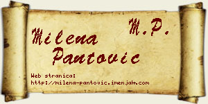 Milena Pantović vizit kartica